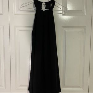 Black mini high neck dress